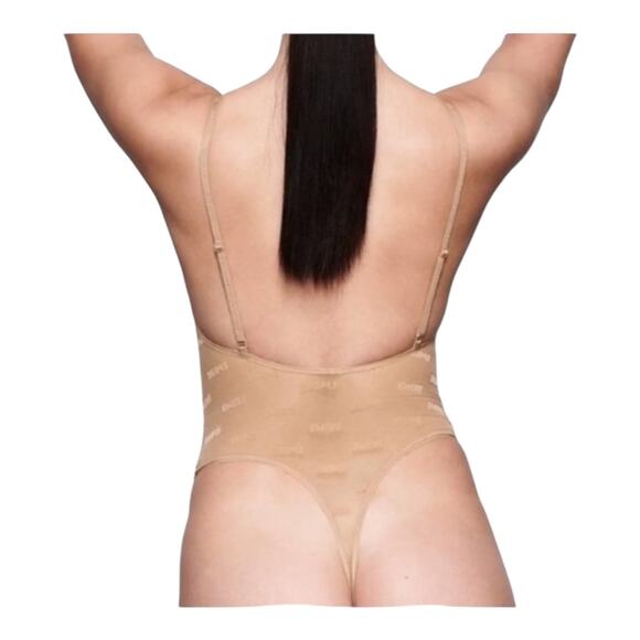 SKIMS bodysuit After Hours sheer light tan size X-Large XL - Picture 8 of 8